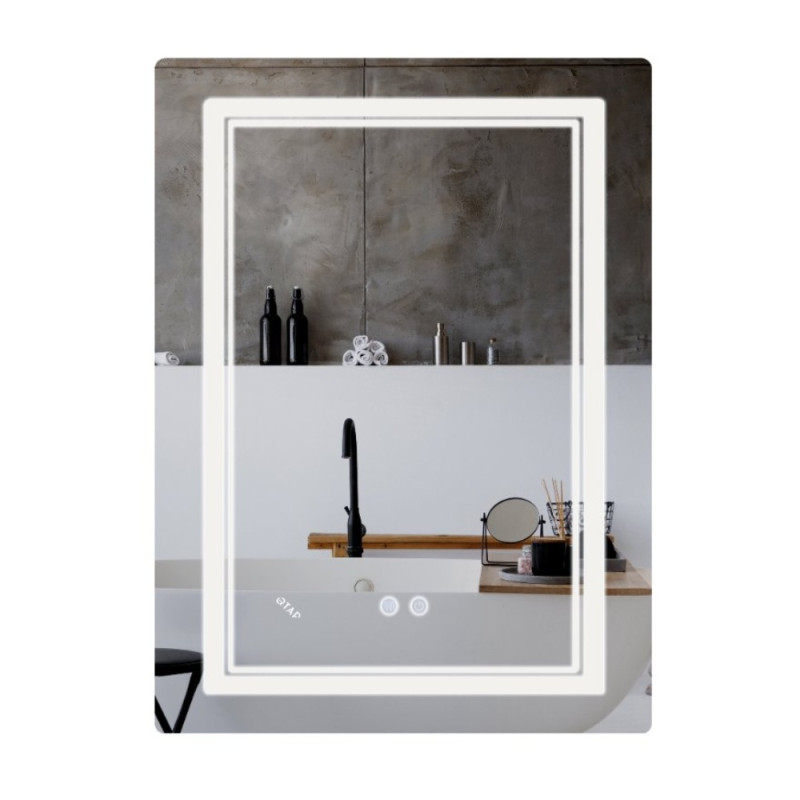 Зеркало Qtap Cardinal (CA2) 600х800 с LED-подсветкой Touch, с антизапотеванием, с диммером, рег. темп. цвета (3000-6500K) Reverse QT0478C608048453
