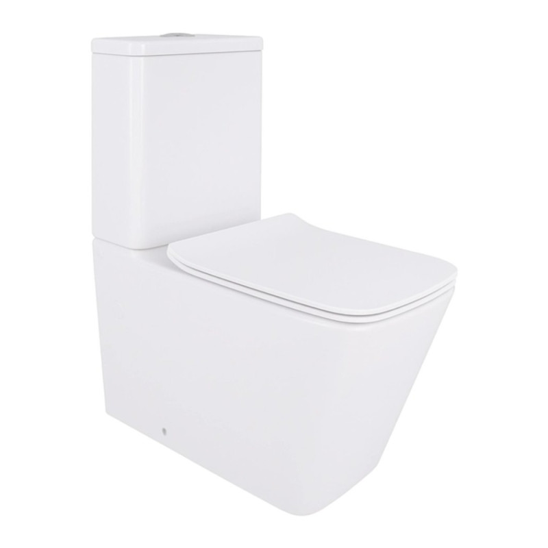 Унитаз-компакт Qtap Crow Eco безободковый с сиденьем Soft-close QTCRO27W48750