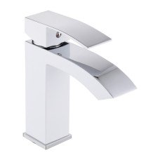 Змішувач для раковини Qtap Swan Cascada QTSWA270CRW45568 Chrome/White