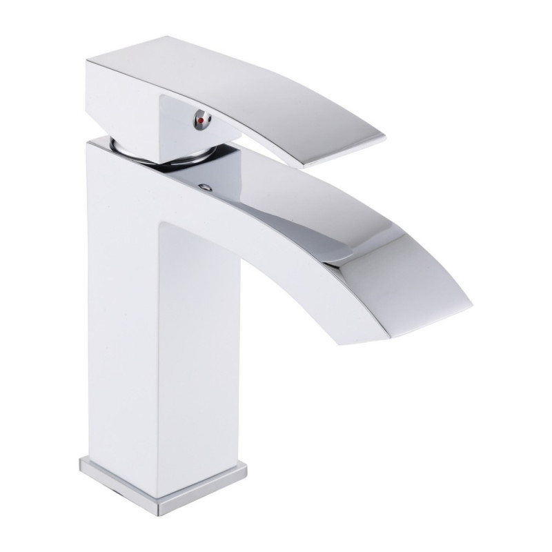 Змішувач для раковини Qtap Swan Cascada QTSWA270CRW45568 Chrome/White