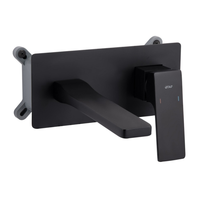Смеситель для раковины Qtap Gemini скрытого монтажа QTGEM273BLM45694 Black Matt