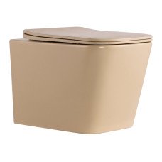 Унітаз підвісний Tern Ultra Quiet 490×365×325 мм, Beige, з сидінням Slim Duroplast / Soft-close / Quick Release QT17332303ASSB Qtap