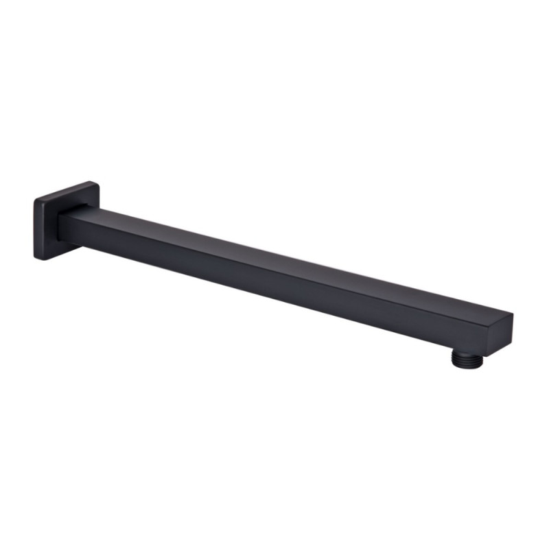 Кронштейн для верхнього душу Qtap Trubice 400 мм прямокутний QTTRU120BLM45929 Black Matt