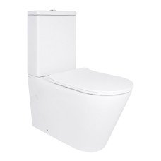 Унітаз підлоговий Qtap Vlasta Ultra Quiet безобідковий з сидінням Soft-close WHITE QT28228300W