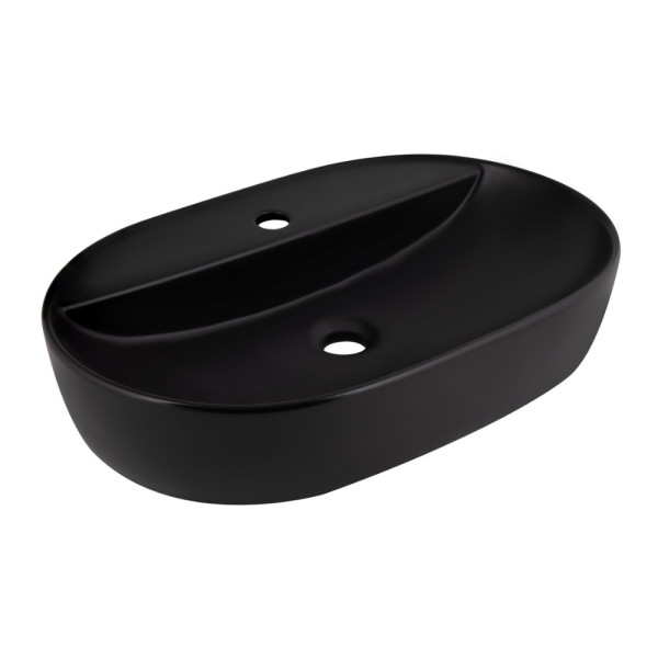 Раковина-чаша Qtap Scorpio 600х400х120 Matt black QT142203MBMBN