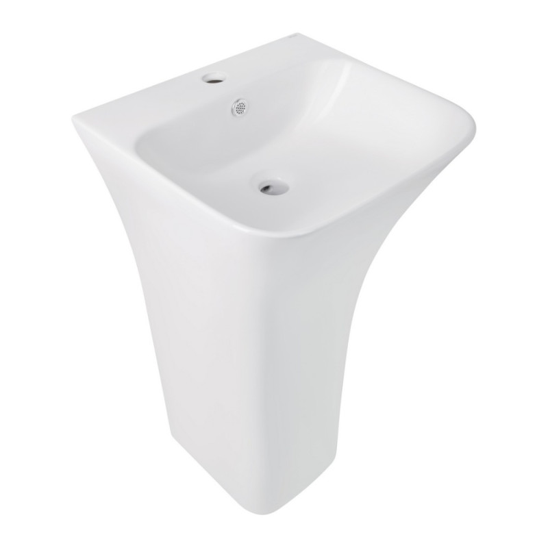 Раковина напольная моноблок Qtap Crow 445x420x840 White QT0511G315WN