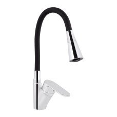 Змішувач для кухні Lidz Tani 007F3 з гнучким виливом (k40) LDTAN007F3BCR37649 Chrome/Black