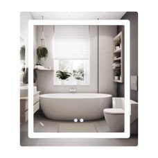 Дзеркало Lidz Kubis 700х800 з LED-підсвічуванням Touch, з антизапотіванням, з димером, рег. яскравості LD78LF9047080