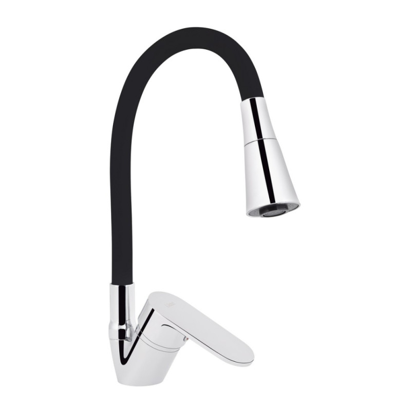 Змішувач для кухні Lidz Tani 008F3 з гнучким виливом (k40) LDTAN008F3BCR39484 Chrome/Black