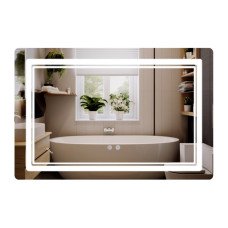 Зеркало Qtap Cardinal (CA2) 800х600 с LED-подсветкой Touch, с антизапотеванием, с диммером, рег. темп. цвета (3000-6500K) Reverse QT0478C806048457
