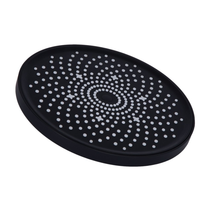 Лійка для верхнього душу Qtap Hlavova D 230 мм округла QTHLA107BLM45788 Black Matt