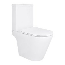 Унітаз підлоговий Qtap Dove Rimless безобідковий з сидінням Soft-close WHITE QT06228380BW