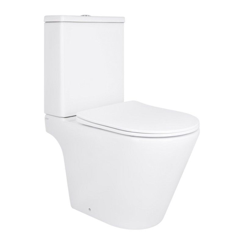 Унітаз підлоговий Qtap Dove Rimless безобідковий з сидінням Soft-close WHITE QT06228380BW