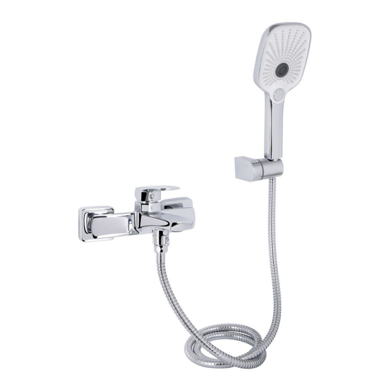 Змішувач для ванни Qtap Tern (c душевым гарнитуром) QTTER259CRM47586 Chrome