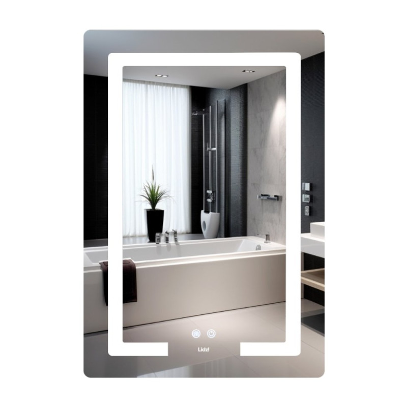 Дзеркало Lidz Kubis (KU2) 600х800 з LED-підсвічуванням Touch, з антизапотіванням, з димером, рег. яскравості LD78LF937608048449