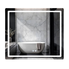 Дзеркало Qtap Mideya (MI2)  800х700 з LED-підсвічуванням Touch, з антизапотіванням, з димером, рег. яскравості QT2078NCF807048476