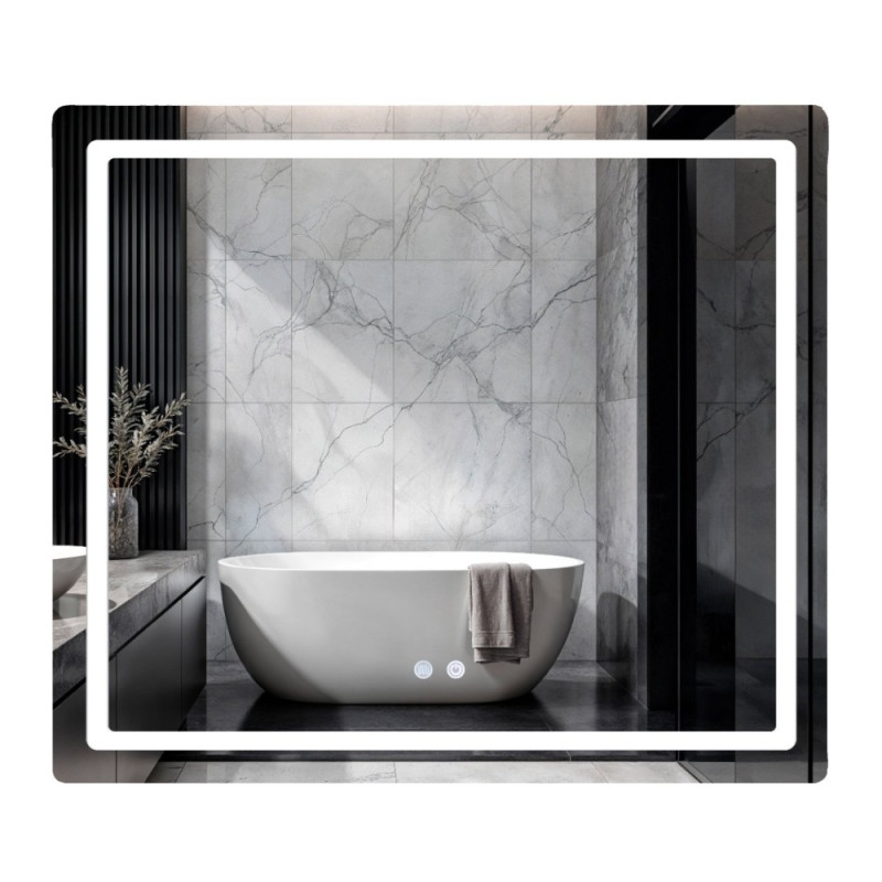 Дзеркало Qtap Mideya (MI2)  800х700 з LED-підсвічуванням Touch, з антизапотіванням, з димером, рег. яскравості QT2078NCF807048476