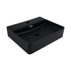 Раковина Qtap Nando LT 500х420х130 Matt black QT12116146AMB