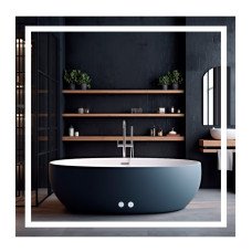 Зеркало Qtap Mideya (MI1) 800x800 с LED-подсветкой Touch, с антизапотеванием, диммером, рег. яркости QT2078NCF808048477