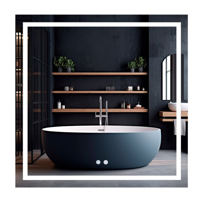 Зеркало Qtap Mideya (MI1) 800x800 с LED-подсветкой Touch, с антизапотеванием, диммером, рег. яркости QT2078NCF808048477