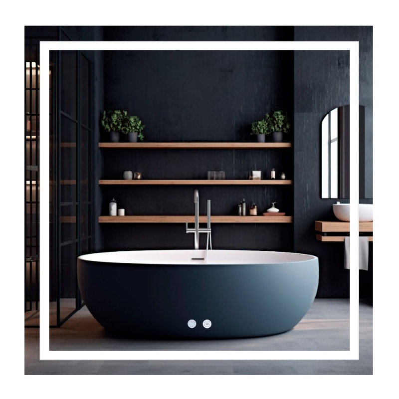 Зеркало Qtap Mideya (MI1) 800x800 с LED-подсветкой Touch, с антизапотеванием, диммером, рег. яркости QT2078NCF808048477