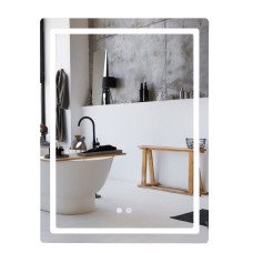 Зеркало Qtap Mideya (MI2) 600х800 с LED-подсветкой Touch, с антизапотеванием, диммером, рег. яркости QT2078F6080