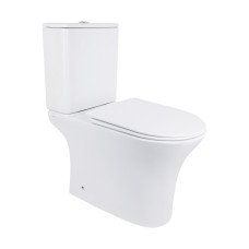 Унітаз-компакт Qtap Presto безобідковий з сідінням Soft-close QT24221217AW