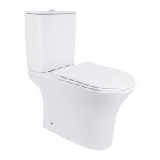 Унітаз-компакт Qtap Presto безобідковий з сідінням Soft-close QT24221217AW