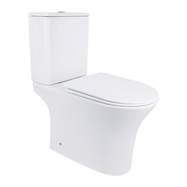 Унітаз-компакт Qtap Presto безобідковий з сідінням Soft-close QT24221217AW