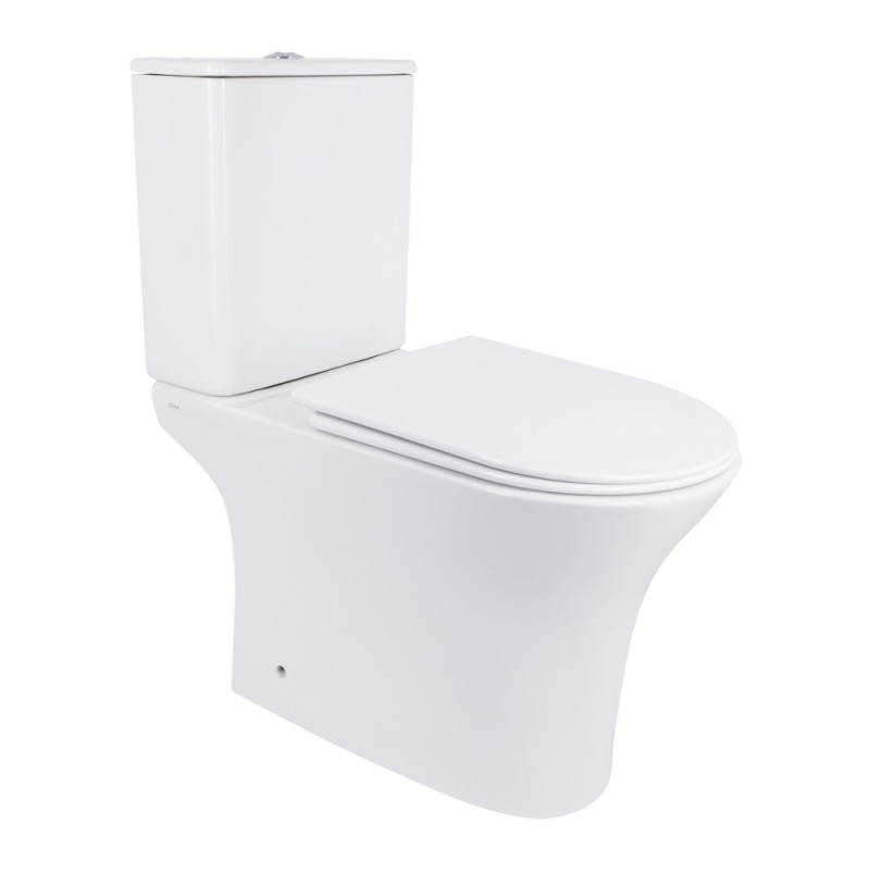 Унітаз-компакт Qtap Presto безобідковий з сідінням Soft-close QT24221217AW
