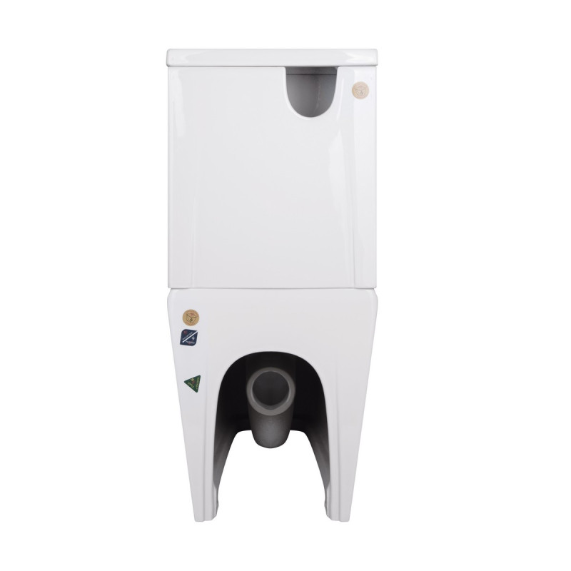 Унитаз-компакт Qtap Crow безободковый с сиденьем Soft-close QT05222170W