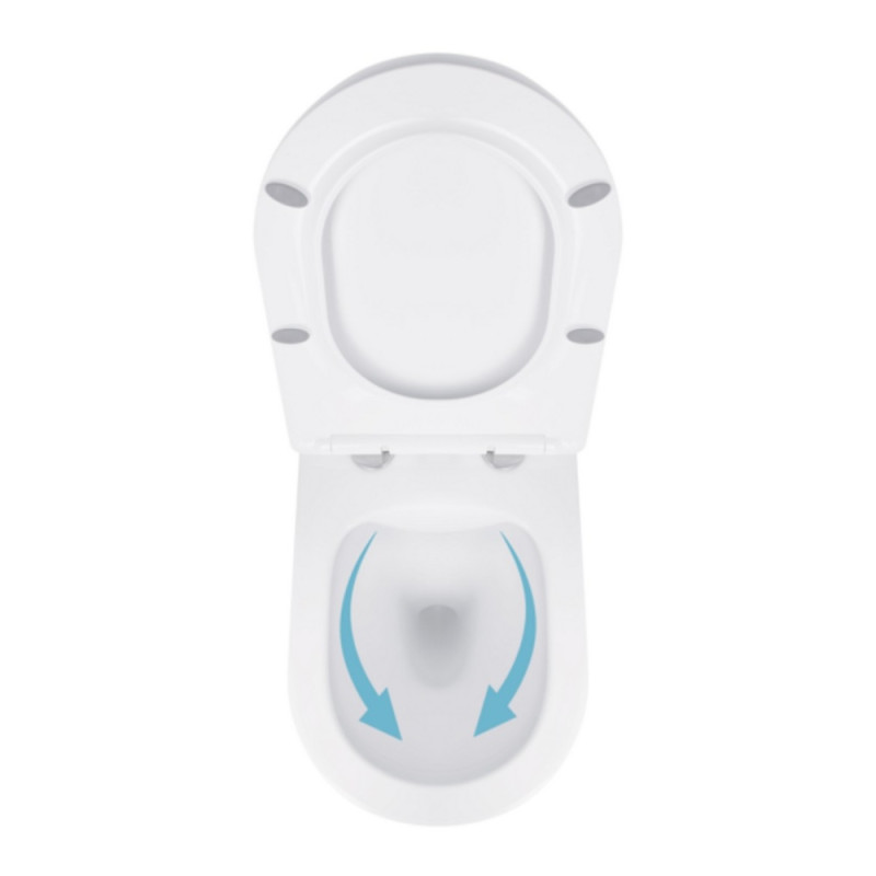 Унітаз підвісний Qtap Jay безобідковий з сідінням Soft-close QT07335176W