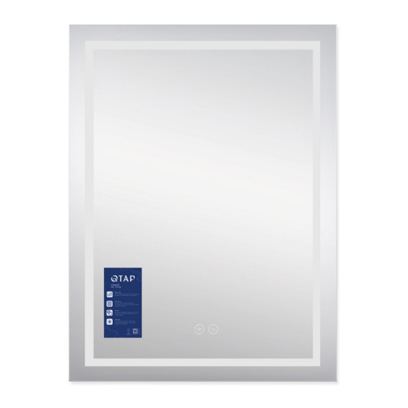 Дзеркало Qtap Mideya (MI1) 600х800 з LED-підсвічуванням Touch, з антизапотіванням, димером QT2078F937W