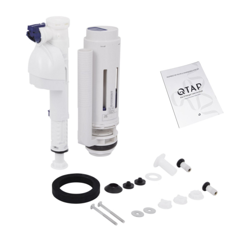 Унитаз-компакт Qtap Stork/Swan безободковый с сиденьем Soft-close QT15222178W