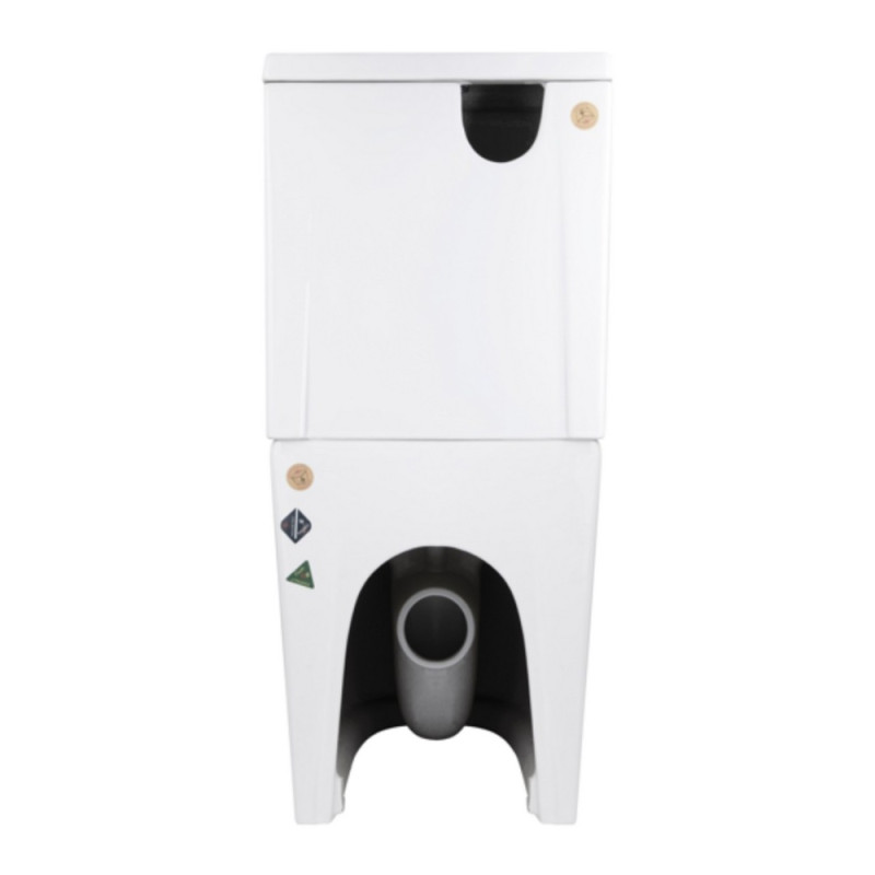 Унітаз-компакт Qtap Stork/Swan безобідковий з сідінням Soft-close QT15222179W