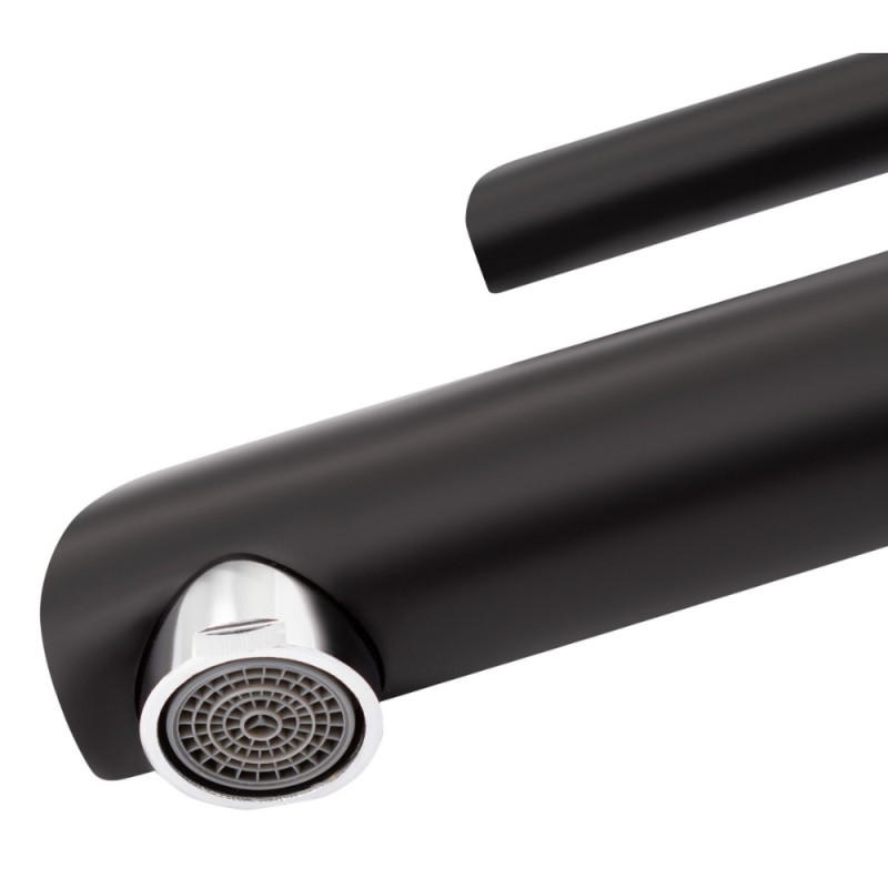 Змішувач для раковини Qtap Grand QTGRABCR001F Chrome/Black