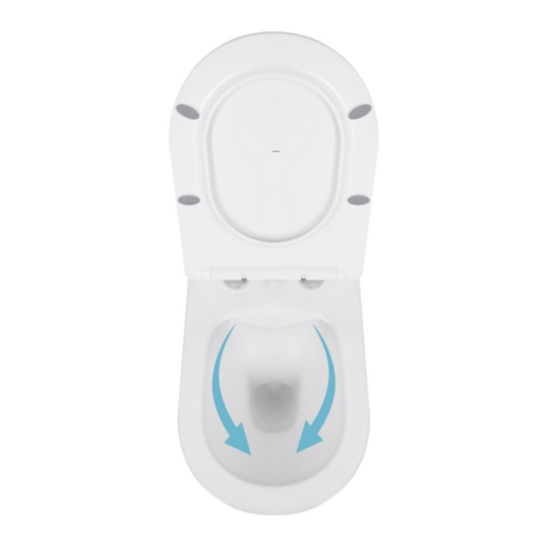 Унітаз підвісний Qtap Swan безобідковий з сідінням Soft-close QT16335178W