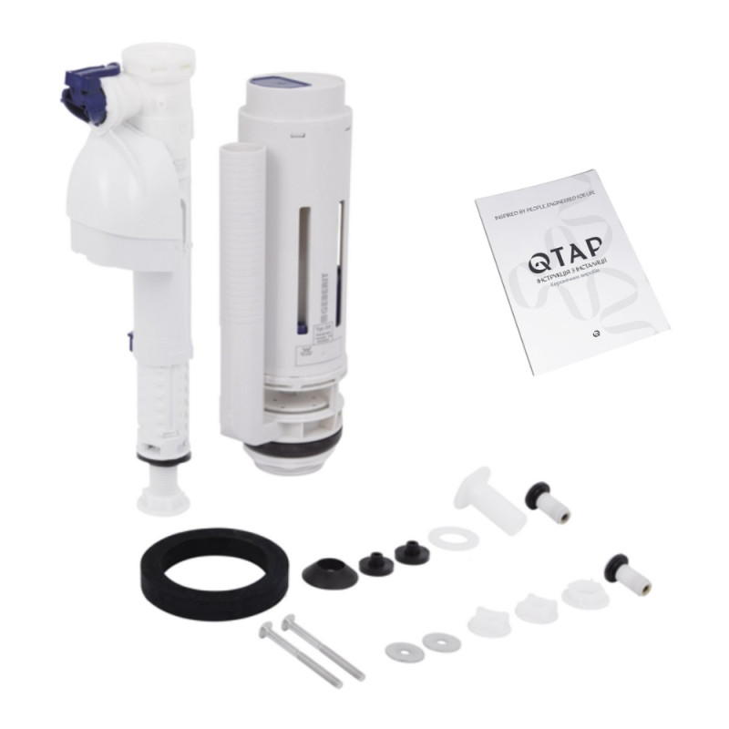 Унітаз-компакт Qtap Stork/Swan безобідковий з сідінням Soft-close QT15222179W
