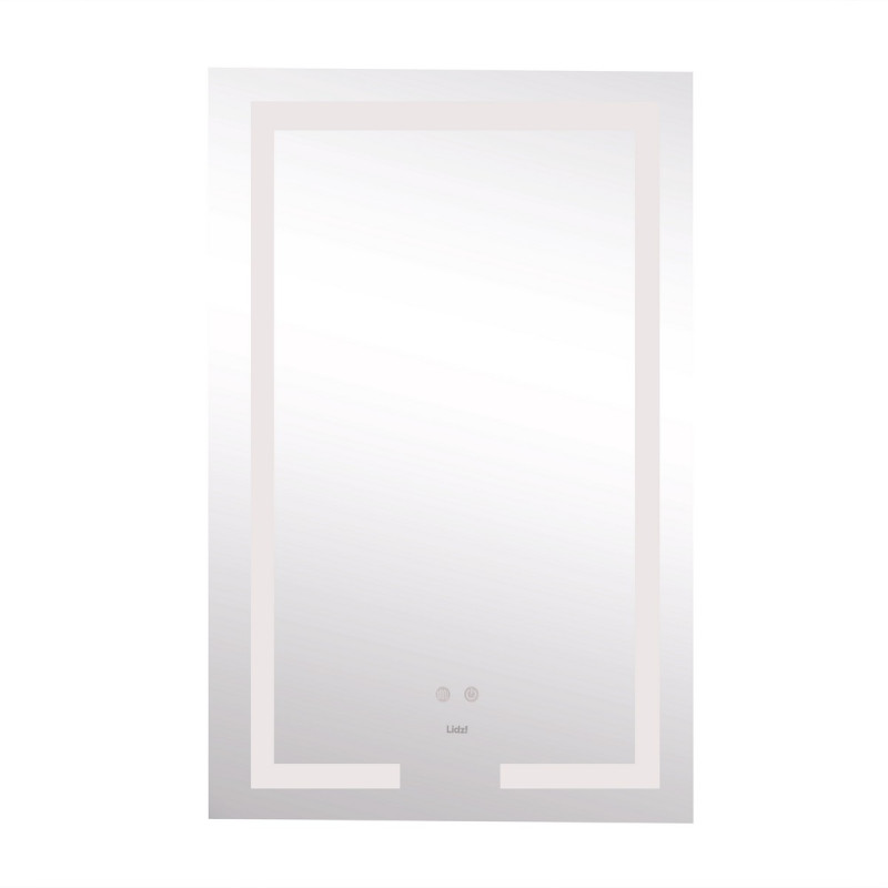 Зеркало Lidz Kubis 500х800 с LED-подсветкой Touch, с антизапотеванием, с диммером, рег. яркости LD78LF9365080