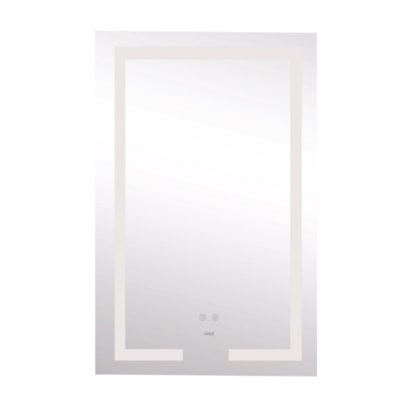 Зеркало Lidz Kubis 500х800 с LED-подсветкой Touch, с антизапотеванием, с диммером, рег. яркости LD78LF9365080