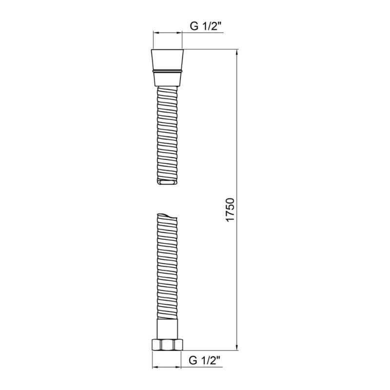 Шланг Lidz Niagara 01 1,75 м LDNIA01CRM22148 Chrome