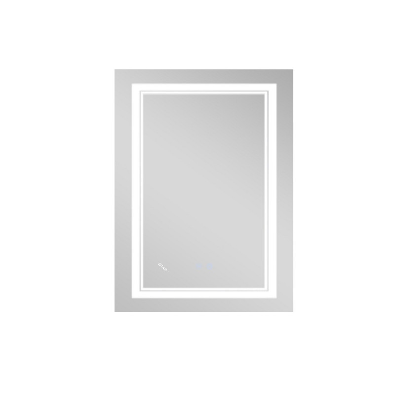 Дзеркало Qtap Cardinal 600х800 з LED-підсвічуванням Touch, з антизапотіванням, з димером, рег. темп. кольору (3000-6500K) QT0478C6080