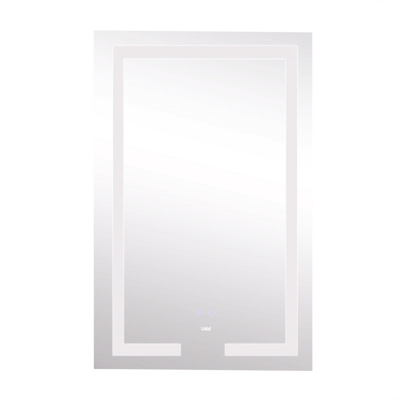 Зеркало Lidz Kubis 500х800 с LED-подсветкой Touch, с антизапотеванием, с диммером, рег. яркости LD78LF9365080