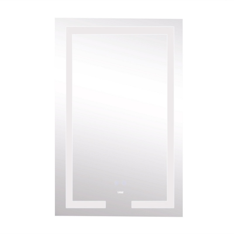Зеркало Lidz Kubis 500х800 с LED-подсветкой Touch, с антизапотеванием, с диммером, рег. яркости LD78LF9365080