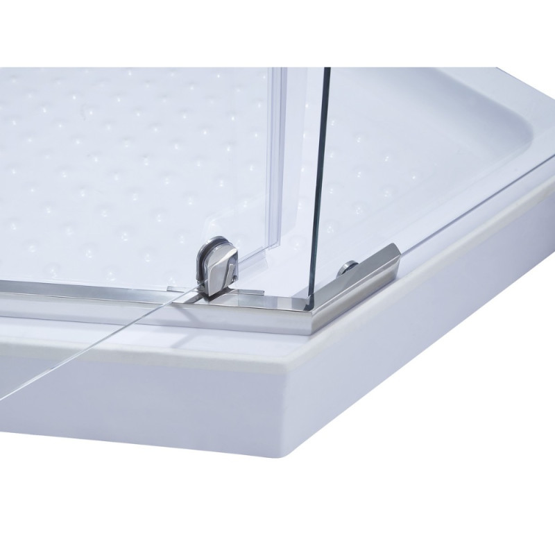 Душова кабіна Lidz Dozorca SC90x90.CRM.LOW.TR, скло прозоре 6 мм