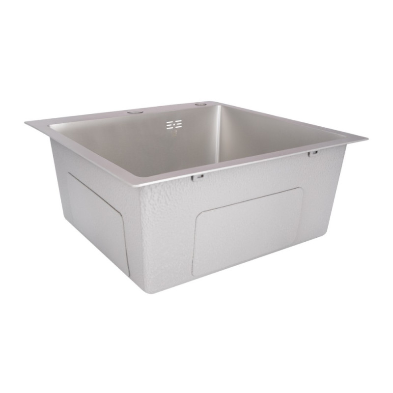 Мийка для кухні інтегрована Lidz Handmade H5050G (LDH5050GPVD43620) Brushed Grey PVD 3,0/1,0 мм