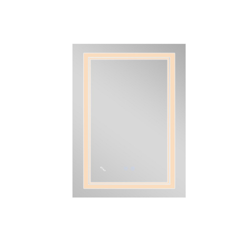 Дзеркало Qtap Cardinal 600х800 з LED-підсвічуванням Touch, з антизапотіванням, з димером, рег. темп. кольору (3000-6500K) QT0478C6080