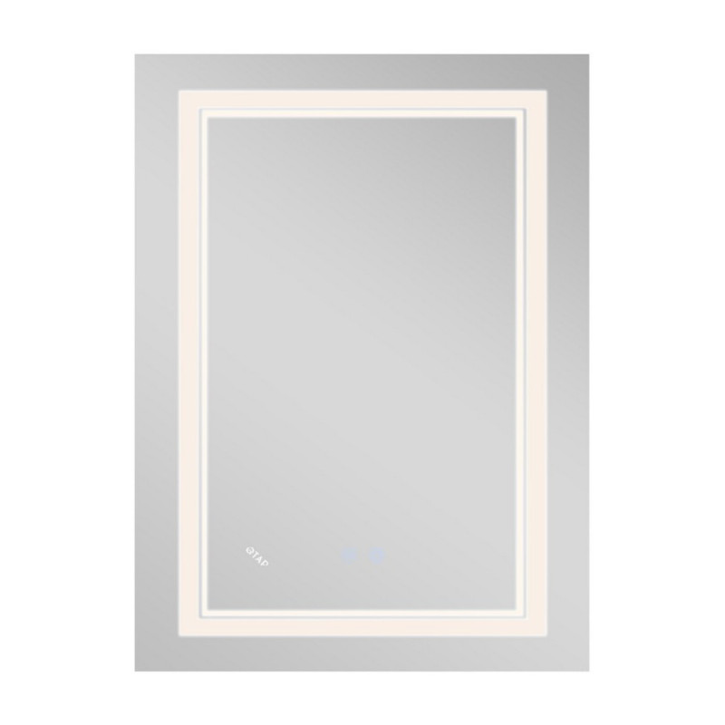 Дзеркало Qtap Cardinal 600х800 з LED-підсвічуванням Touch, з антизапотіванням, з димером, рег. темп. кольору (3000-6500K) QT0478C6080