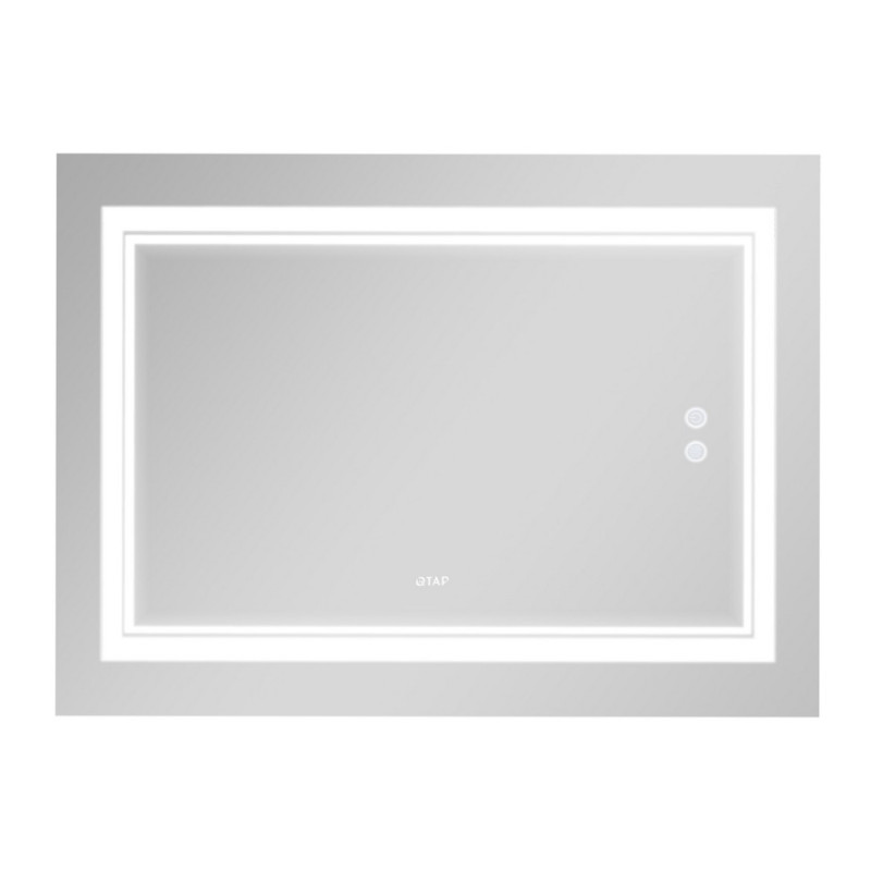 Зеркало Qtap Cardinal 1000х700 с LED-подсветкой Touch, с антизапотеванием, с диммером, рег. темп. цвета (3000-6500K) QT0478C10070