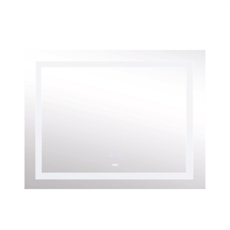 Зеркало Lidz Kubis 1000х800 с LED-подсветкой Touch, с антизапотеванием, с диммером, рег. яркости LD78LF61410080